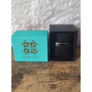 Rustic Cuff COURAGE Silver Tone Cuff Bracelet w Box Gift Bag Set